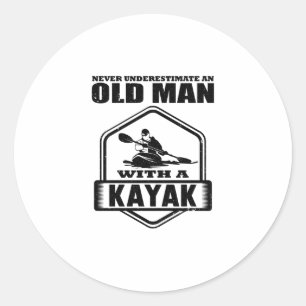 Sticker Rond Kayak cadeaux pour hommes