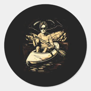 Sticker Rond Kayak Canoë Kayak Canoë Kayak