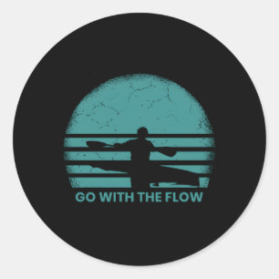 Sticker Rond Kayak River Kayak Kayak