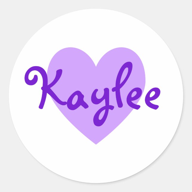 Sticker Rond Kaylee en violet (Devant)