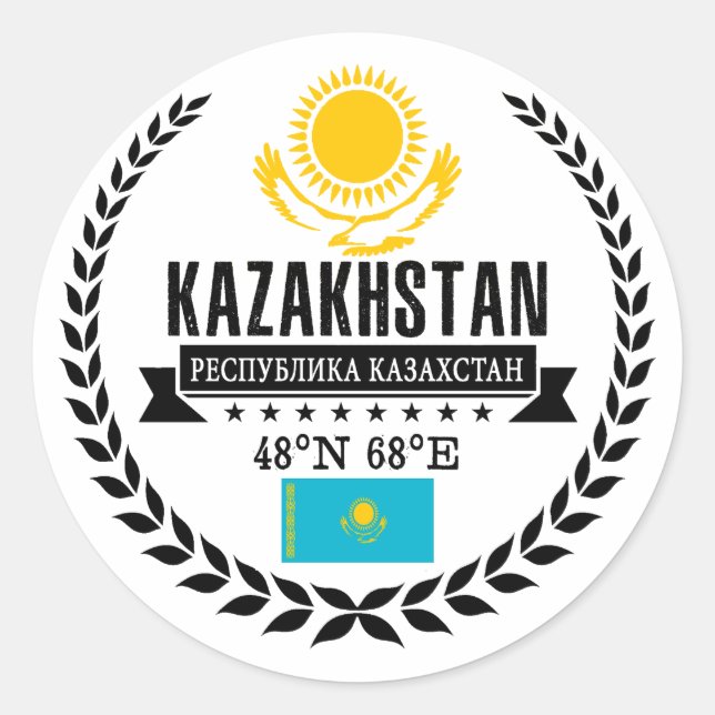 Sticker Rond Kazakhstan (Devant)