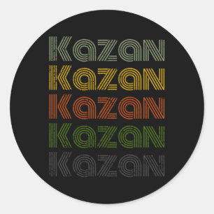 Sticker Rond Kazan, La Ville Russe Des 70