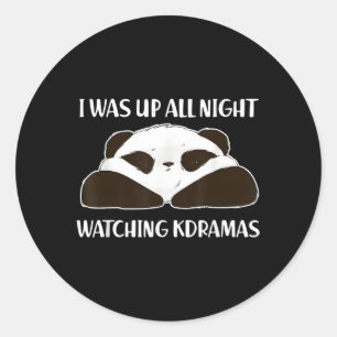 Sticker Rond Kdramas Love Panda Corée K-Drama K-Pop