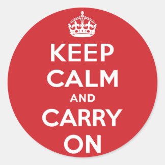 Sticker Rond Keep Calm and Carry