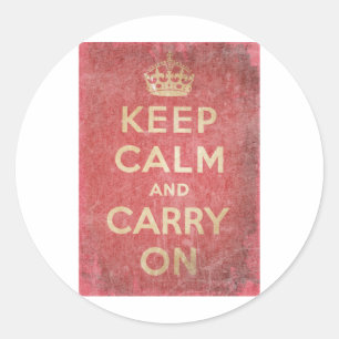 Sticker Rond Keep Calm and Carry