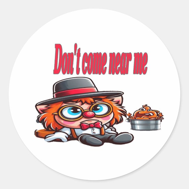 Sticker Rond Keep Distance, (Devant)