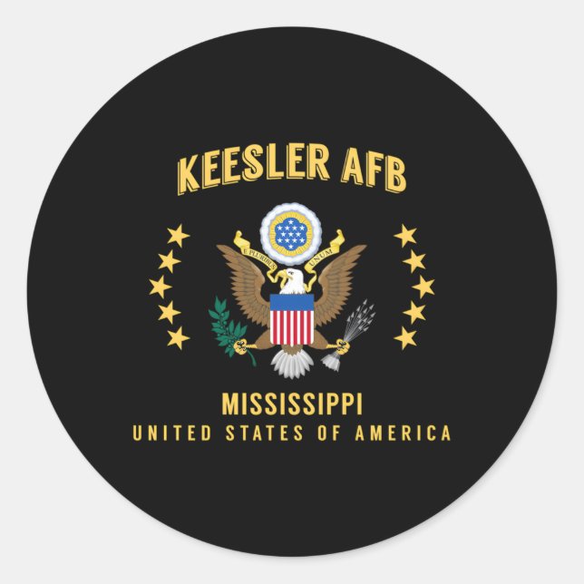 Sticker Rond Keesler Afb (Devant)