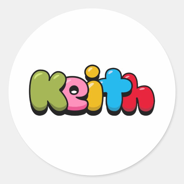 Sticker Rond Keith (Devant)