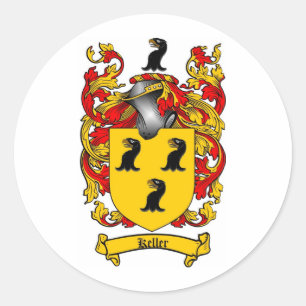 STICKER ROND KELLER FAMILLE CREST - KELLER COAT DES ARMES