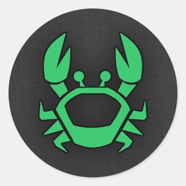 Sticker Rond Kelly Crabe vert (Devant)