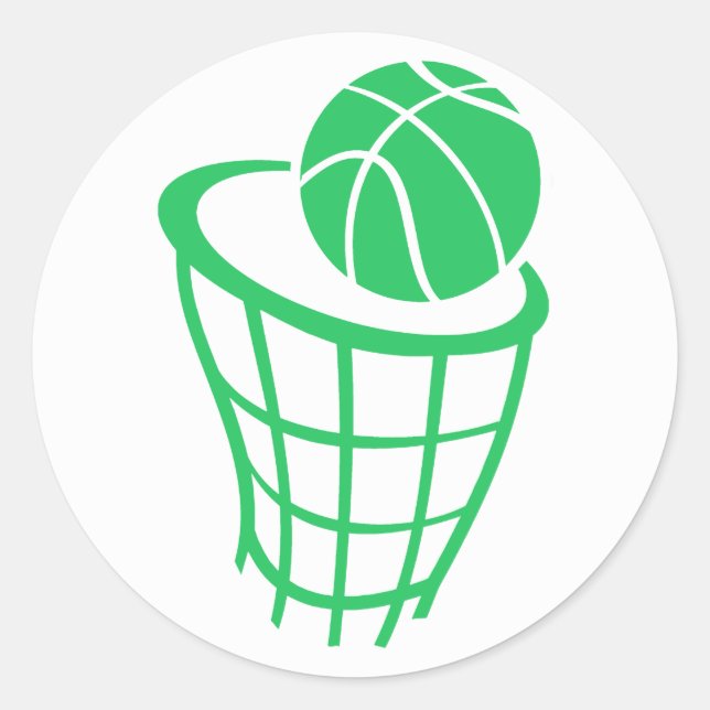 Sticker Rond Kelly Green Basket (Devant)