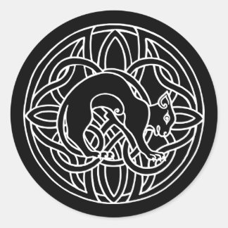 Sticker Rond Keltisches Tribal Magische Katze