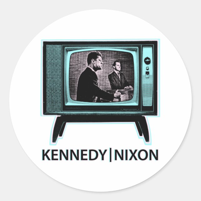 Sticker Rond Kennedy Nixon 1960 (Devant)