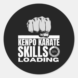 Sticker Rond Kenpo Karate Skills Chargement amusant American Ke