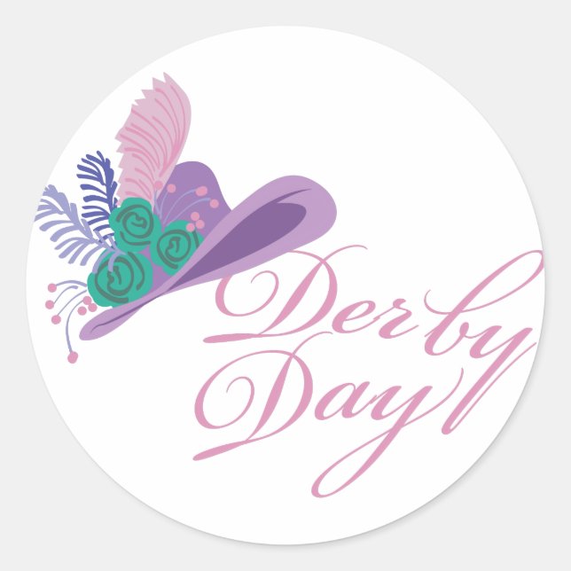 Sticker Rond Kentucky Derby Ladies Casquette Derby Day (Devant)