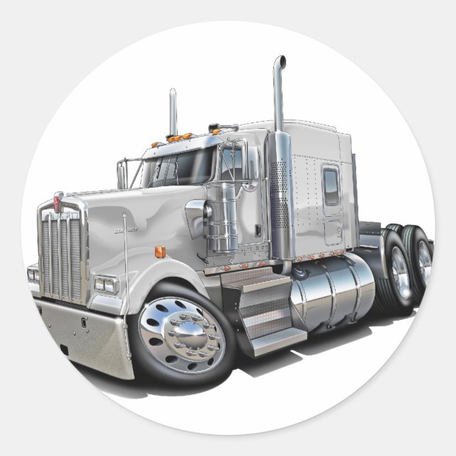 Sticker Rond Kenworth w900 Camion blanc (Devant)