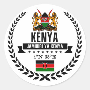 Sticker Rond Kenya