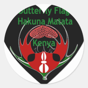 Sticker Rond Kenya