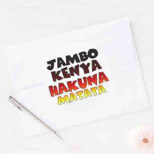 Sticker Rond Kenya Hakunamatata