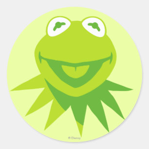 Sticker Rond Kermit la grenouille souriante