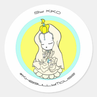 Sticker Rond KhabullyMouse観音Goddessかぶりー