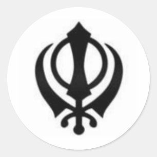 Sticker Rond Khanda noir
