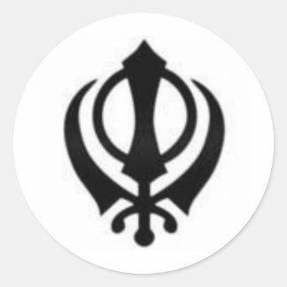 Sticker Rond Khanda noir