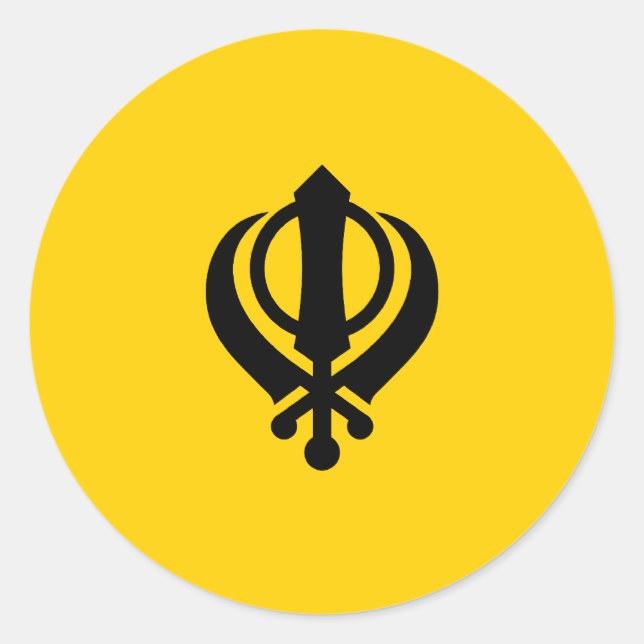 Sticker Rond Khanda Sikhism (Devant)