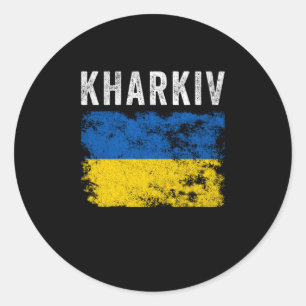 Sticker Rond Kharkiv Ukraine Patriotique ukrainien