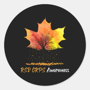 Sticker Rond Ki Maple Leaf RSD Costume de sensibilisation CRPS