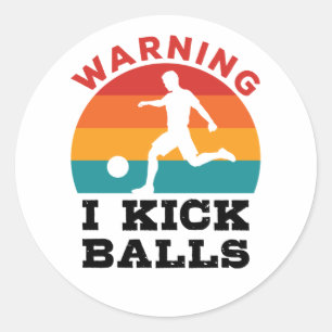 Sticker Rond Kickball Warning