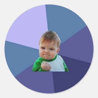 Sticker Rond Kid de réussite