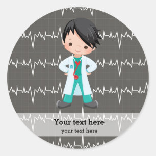 Sticker Rond Kids Doctor