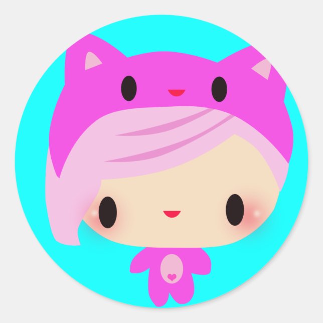 Sticker Rond Kiki-Chan (Devant)