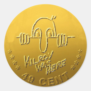 Sticker Rond Kilroy était ici