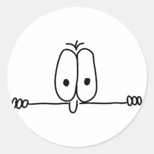 Sticker Rond Kilroy Était Là.