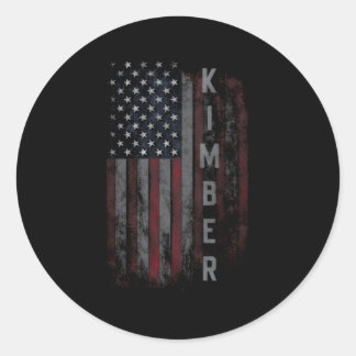 Sticker Rond Kimber Family - Drapeau américain