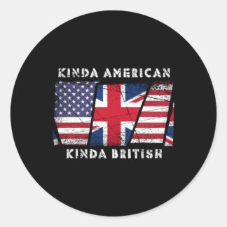 Sticker Rond Kinda América Kinda double nationalité britannique