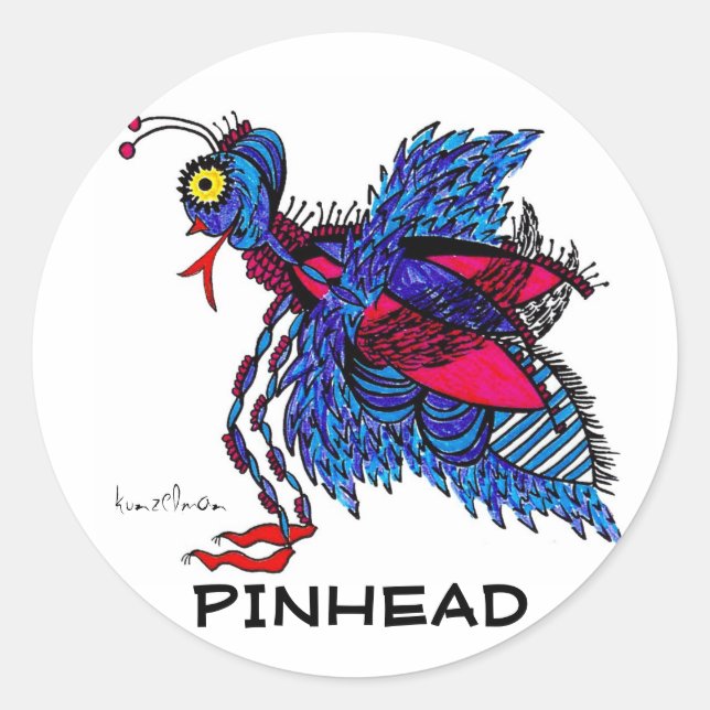 STICKER ROND KINDA' COMME UNE PINHETE (Devant)