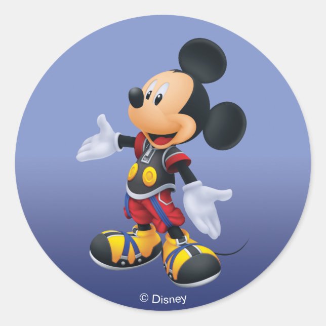 Sticker Rond Kingdom Hearts : Chaîne de souvenirs | King Mickey (Devant)