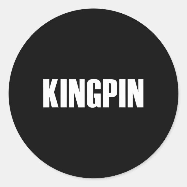 Sticker Rond Kingpin Funny Bowling (Devant)