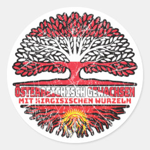 Sticker Rond Kirghizistan Kirghiz Autrichien