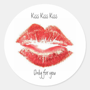 Sticker Rond kiss_lips,