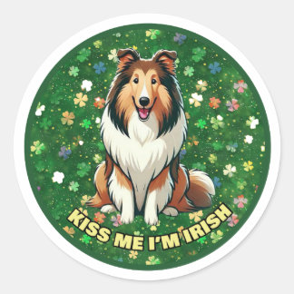 Sticker Rond Kiss Me I'm Irish