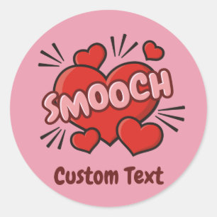 Sticker Rond Kissing Comic Sound Effect
