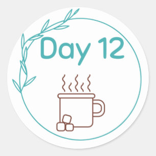 Sticker Rond Kit de dégustation de chocolat Jour 12