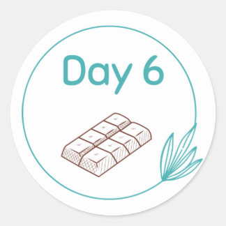 Sticker Rond Kit de dégustation de chocolat Jour 6