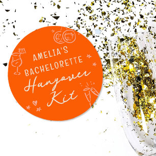 Sticker Rond Kit de lendemain de soirée d'enterrement de vie de