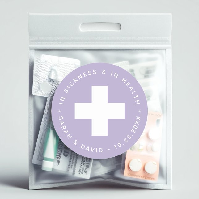 Sticker Rond Kit d'urgence Lavande en maladie et en santé (Créateur téléchargé)