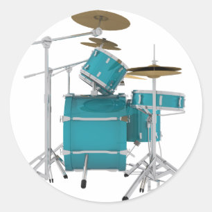 Sticker Rond Kit Tambour Aqua/Turquoise :